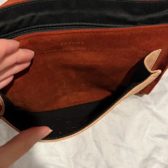 Sezane Pink Suede Tiger Bag - Picture 8 of 10